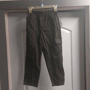 Girl's Black Cargo Pants Sz M